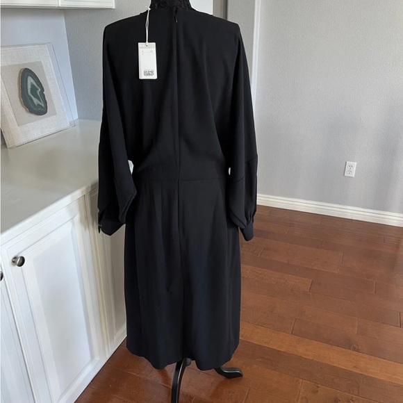 NWT COS WOMEN'S LONG SLEEVE BLACK MIDI DRESS SIZE 14 - Picture 7 of 11